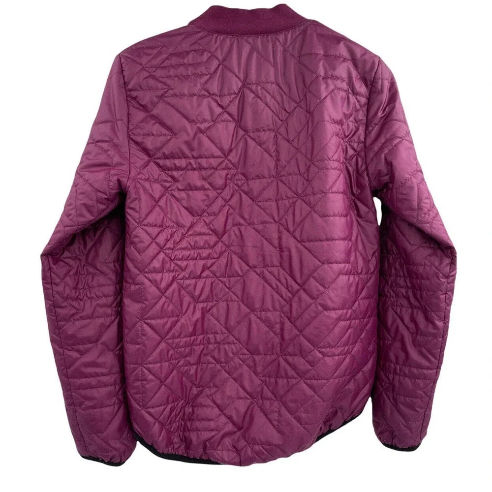 NIKE Women's Bomber Jacket Size XS PrimaLoft Quilted Snap Button 854747-609 Wine - Picture 6 of 11